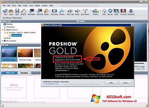 截圖 ProShow Gold Windows 10