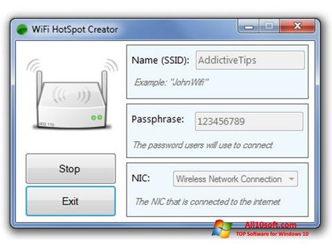 截圖 Wi-Fi HotSpot Creator Windows 10