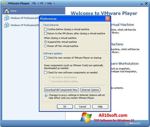 截圖 VMware Player Windows 10