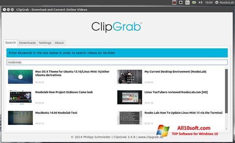 截圖 ClipGrab Windows 10