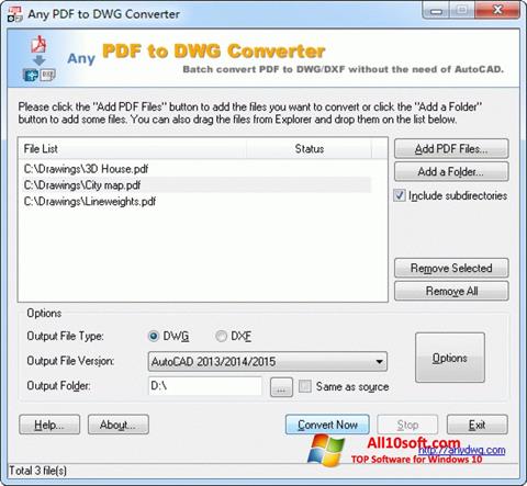 截圖 PDF to DWG Converter Windows 10