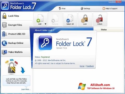 截圖 Folder Lock Windows 10