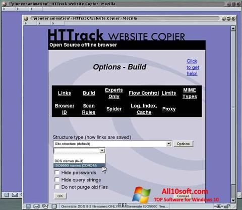 截圖 HTTrack Website Copier Windows 10