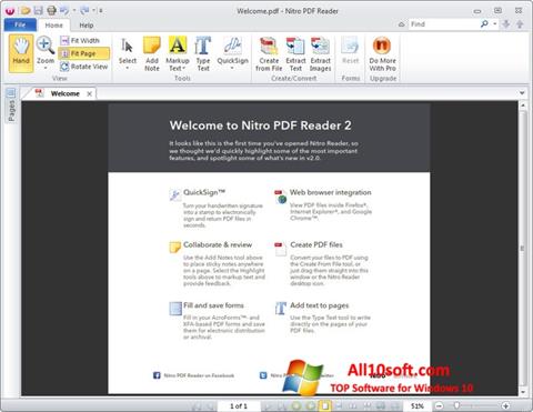 截圖 Nitro PDF Reader Windows 10