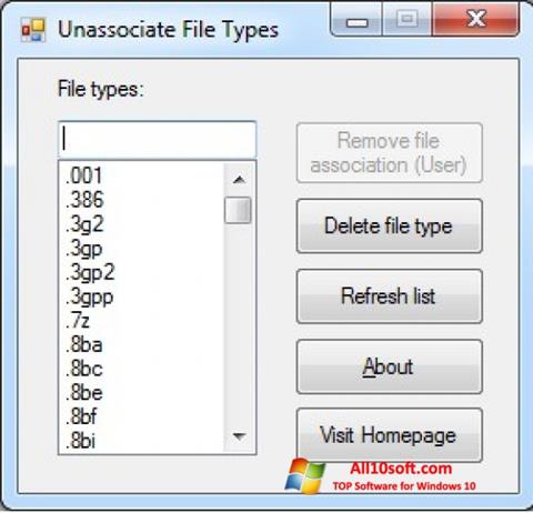 截圖 Unassociate File Types Windows 10