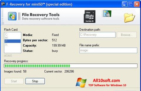 截圖 F-Recovery SD Windows 10
