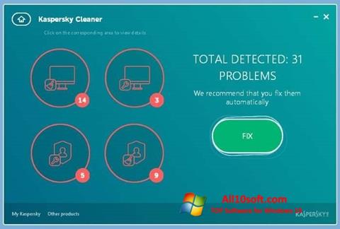 截圖 Kaspersky Cleaner Windows 10