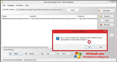 截圖 Free File Unlocker Windows 10