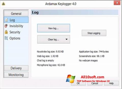 截圖 Ardamax Keylogger Windows 10