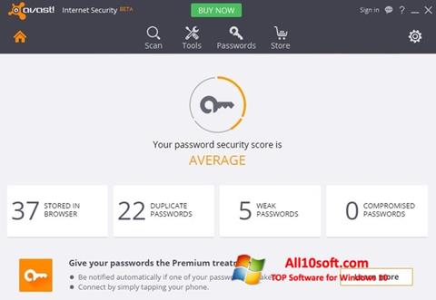 截圖 Avast Internet Security Windows 10