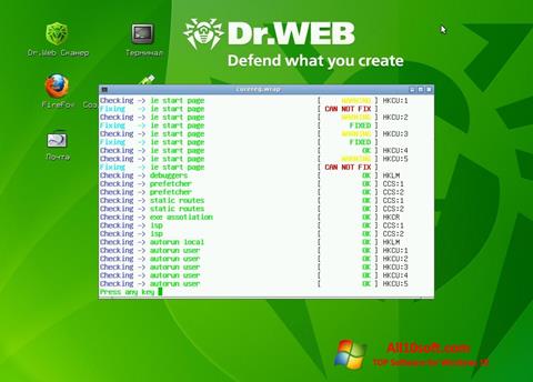 截圖 Dr.Web LiveCD Windows 10