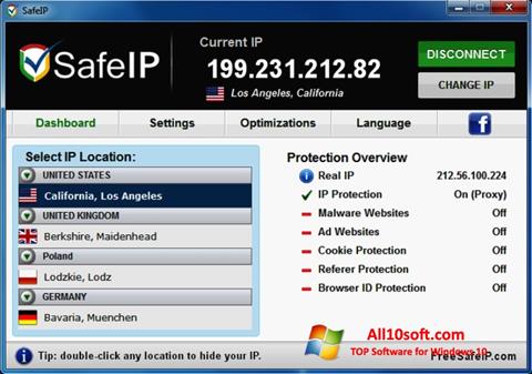 截圖 SafeIP Windows 10