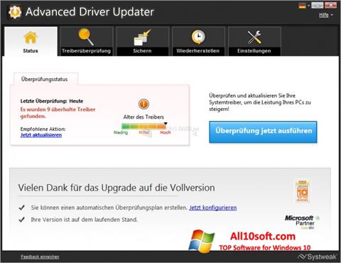 截圖 Advanced Driver Updater Windows 10